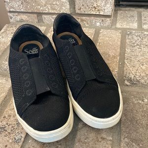 Sofft black slip on sneaker shoes size 7